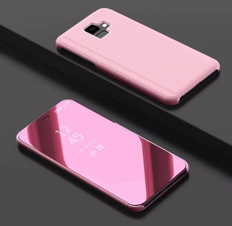 Умный зеркальный Чехол С Откидывающейся Крышкой для Samsung Galaxy S8 S9 плюс S7 край M10 M20 A5 A7 J3 J7 J5 J4 J6 J8 A6 A8 J2 Prime чехол