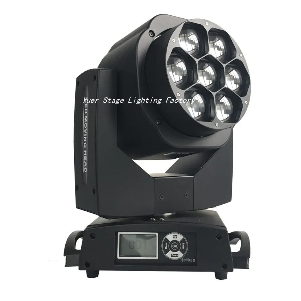 7X15 Вт RGBW 4в1 led Mini Bee Eye Moving Head Wash Beam Lights lamp 4 60 градусов Zoom Angle DJ Disco Professional Stage