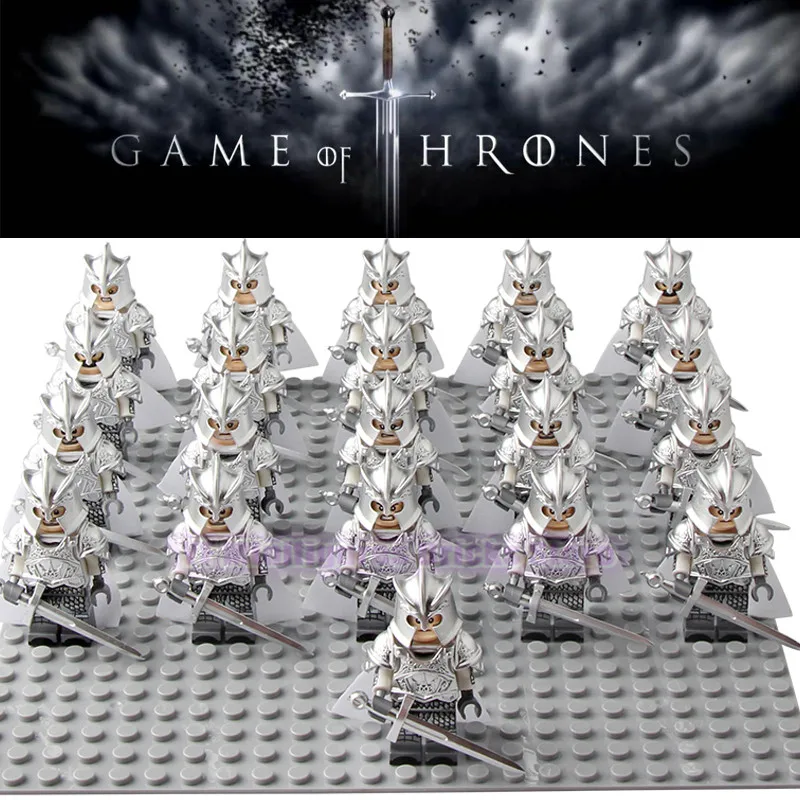 Игра престолов Kingsguard Legoed экшн-фигурки корпус средневековый рыцарь воины