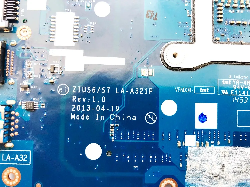 Original for Lenovo S410 laptop motherboard M30-70 I3-4005U ZIUS6S7 LA-A321 Ptested good free shipping | Компьютеры и офис