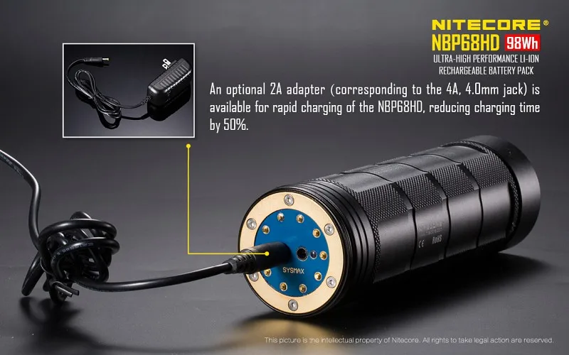 Batttery пакет NITECORE зарядное устройство NITECORE NBP68HD 4*8 встроенных 3400 мАч 18650 батареи для TM15 TM26 TM36 TM28