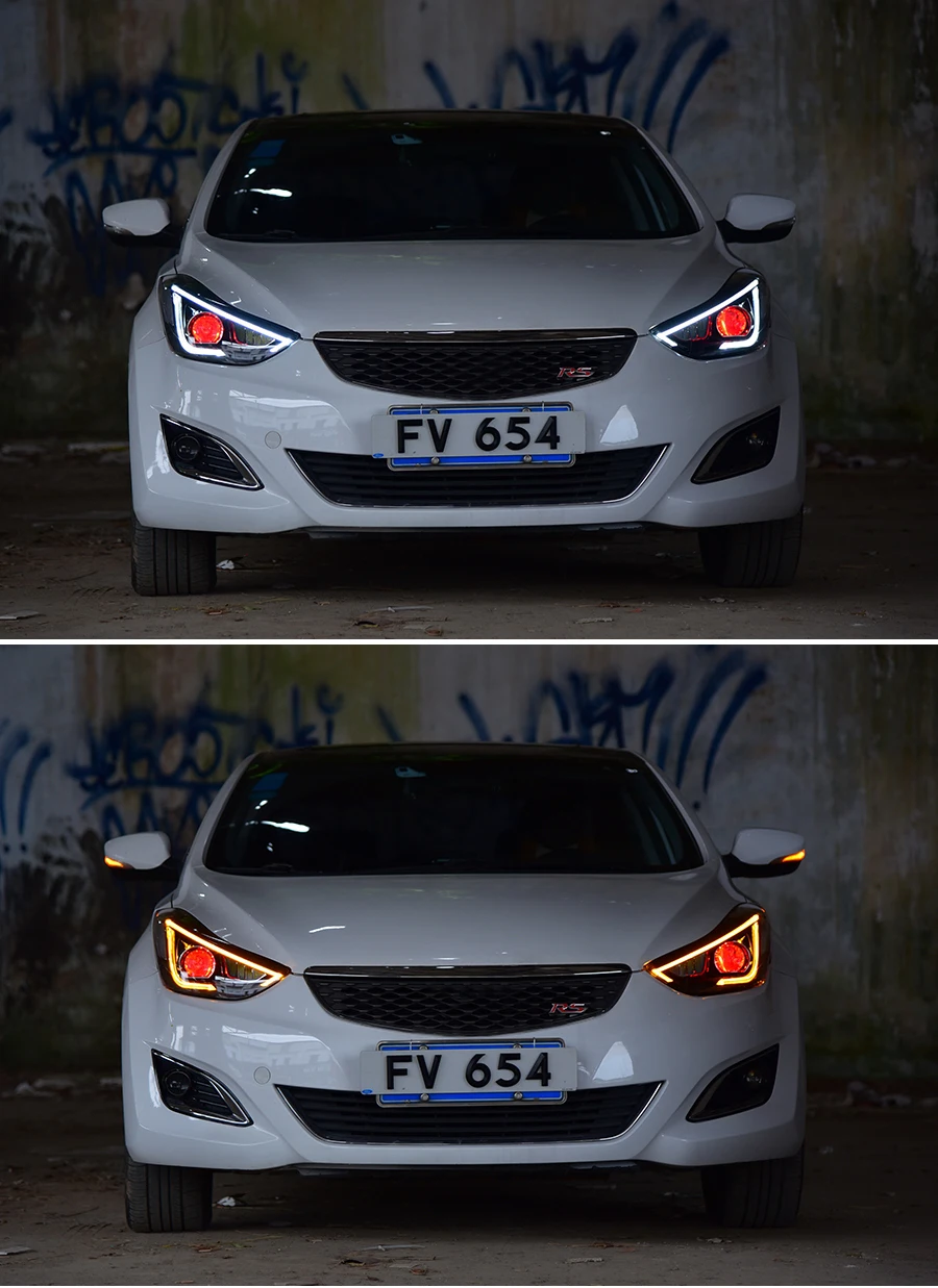 Фара в сборе для hyundai Elantra 2012 2013 Светодиодный дневной ходовой свет светодиодный указатель поворота светодиодный дальнего света