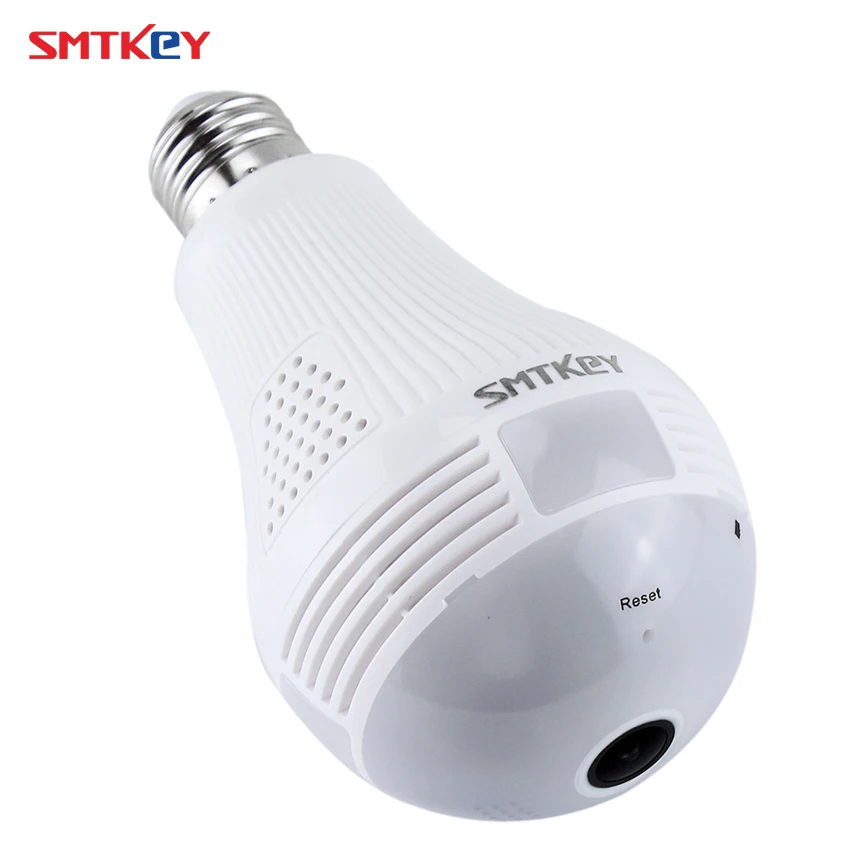 Smtkey 1.3mp Беспроводной IP Камера 360 градусов лампочки панорамный Wi Fi Fisheye 960 P полный