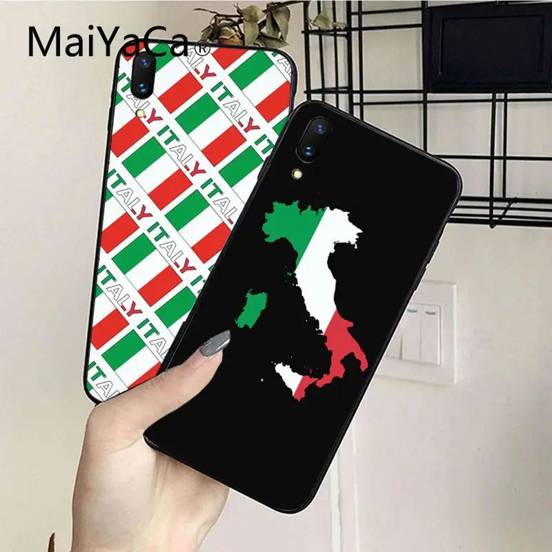 Чехол MaiYaCa с итальянским флагом и картой Европы мягкая задняя крышка из ТПУ для