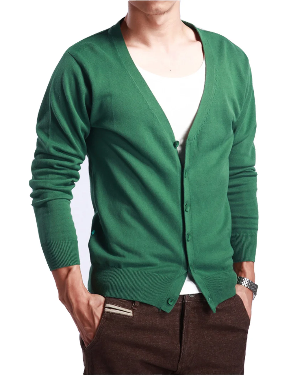 Новый 2016 Для мужчин кашемира Кардиганы для женщин свитер осень и зима v-образным