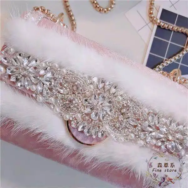 Small Bag 2018 New Chaohan Baita Inclined Straddle Single Shoulder Chain with Sweet Character and Drilled Pearl | Багаж и сумки