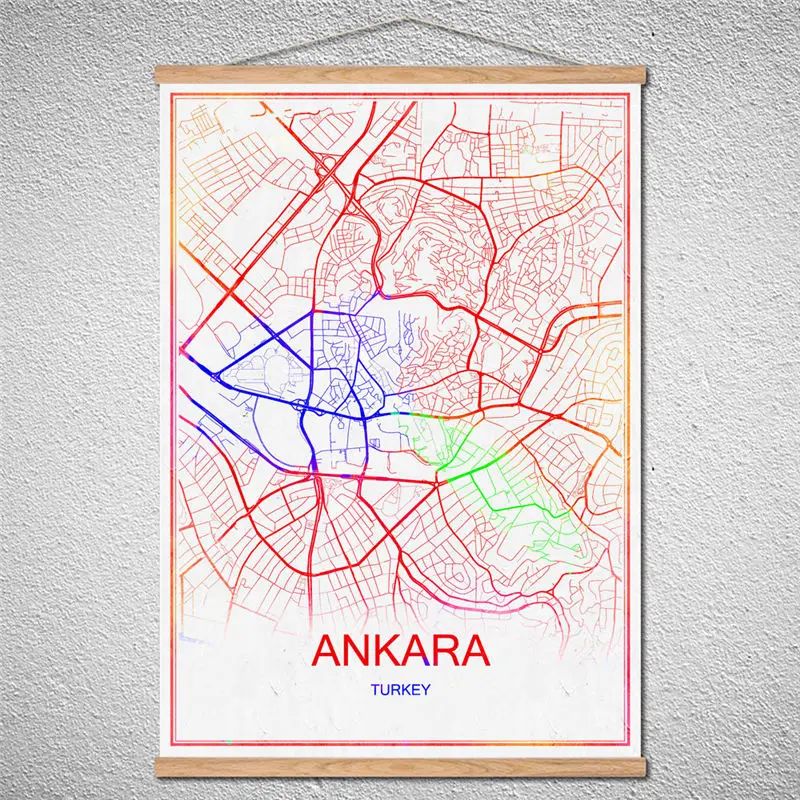 Can Be Customized ALGERIA Canvas Oil Painting With Frame Modern City World Map Print Picture Wall Art Sticker Poster | Дом и сад