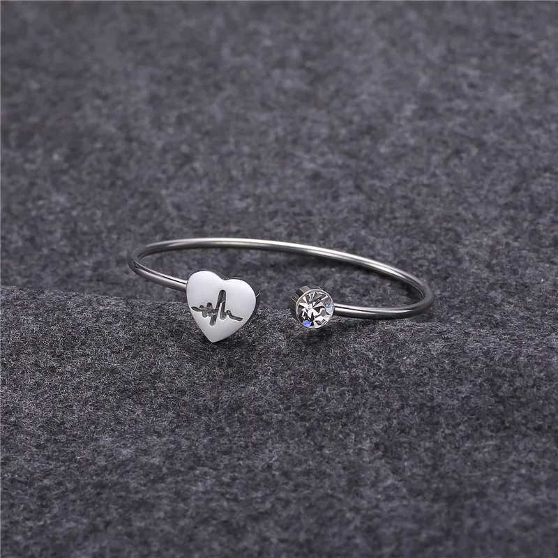 Браслет Медсестры с сердечным ритмом ювелирное изделие цвета розового золота и