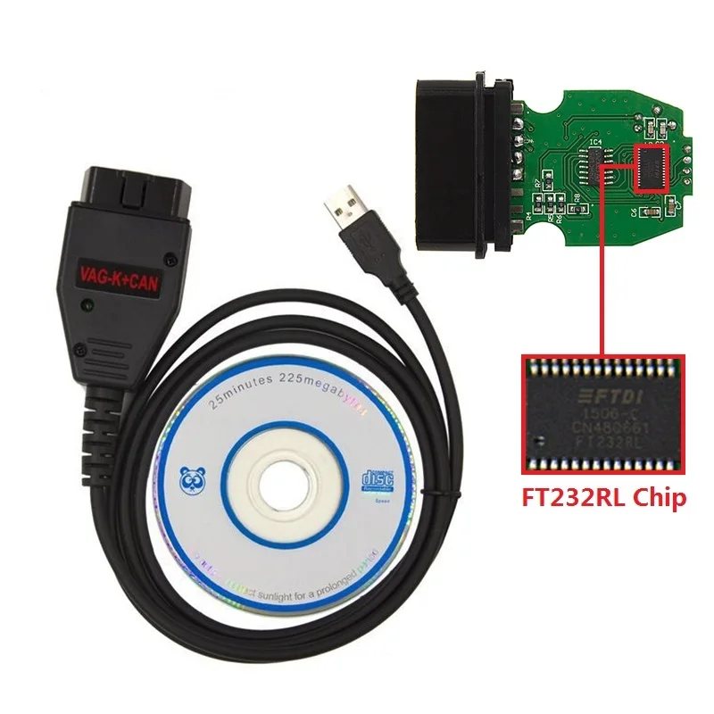 OBD2 диагностический инструмент VAG K + CAN Commander 1 4 с FTDI FT232RL PIC18F258 чип для VW/SKODA/AUDI/SEAT USB