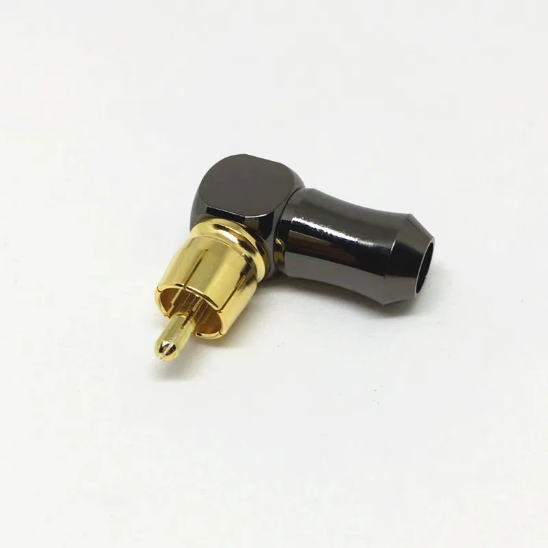 8 шт. латунный 90 градусов прямоугольный RCA Штекер Аудио Видео разъем паяльный