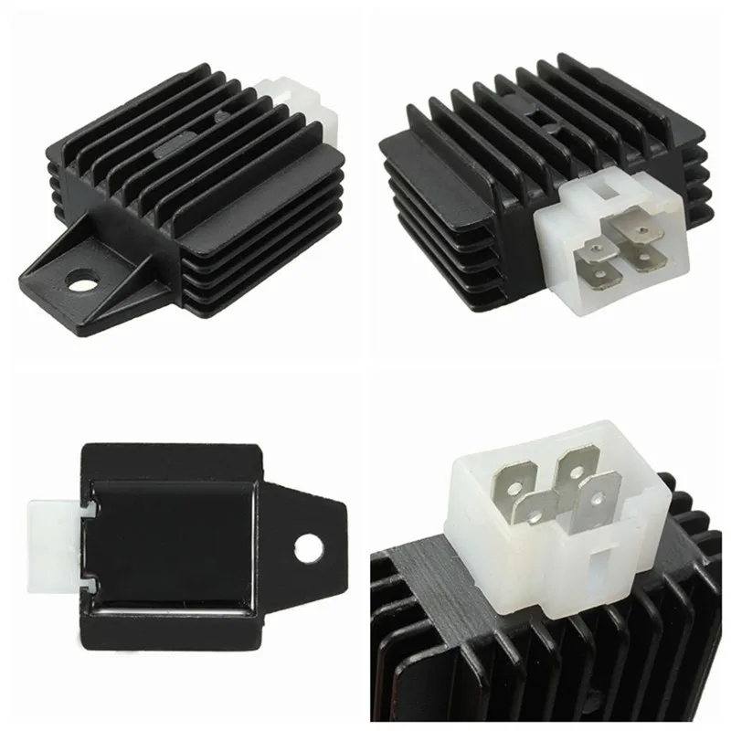 Мотоцикл Напряжение Регулятор 12V 4Pin подходит для багги с GY6 50cc 125cc 150cc мопед скутер