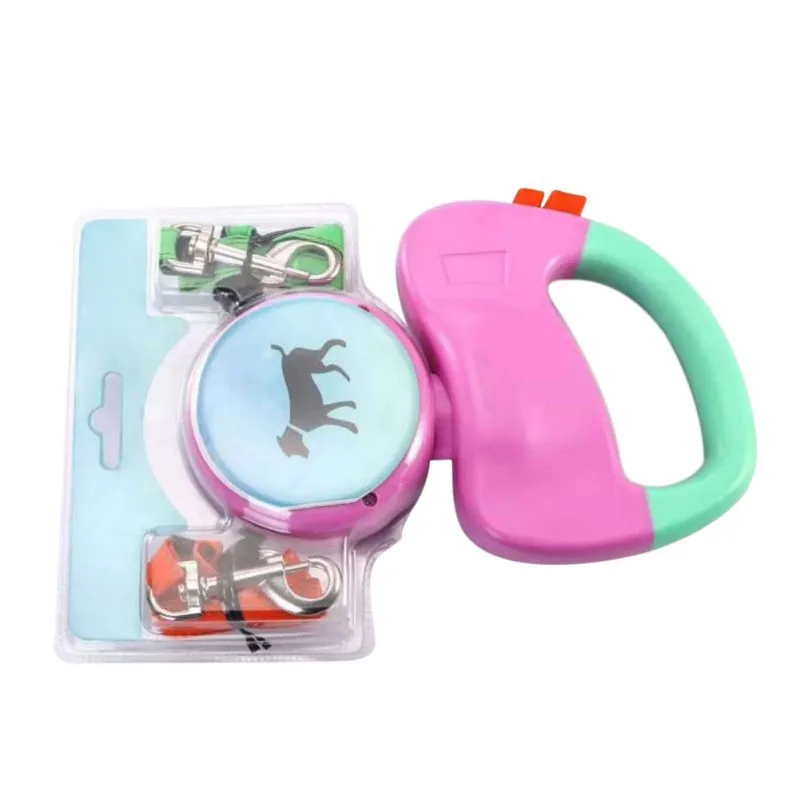 Двойной поводок для собак выдвижной длиной 3 м двойные поводки товары домашних