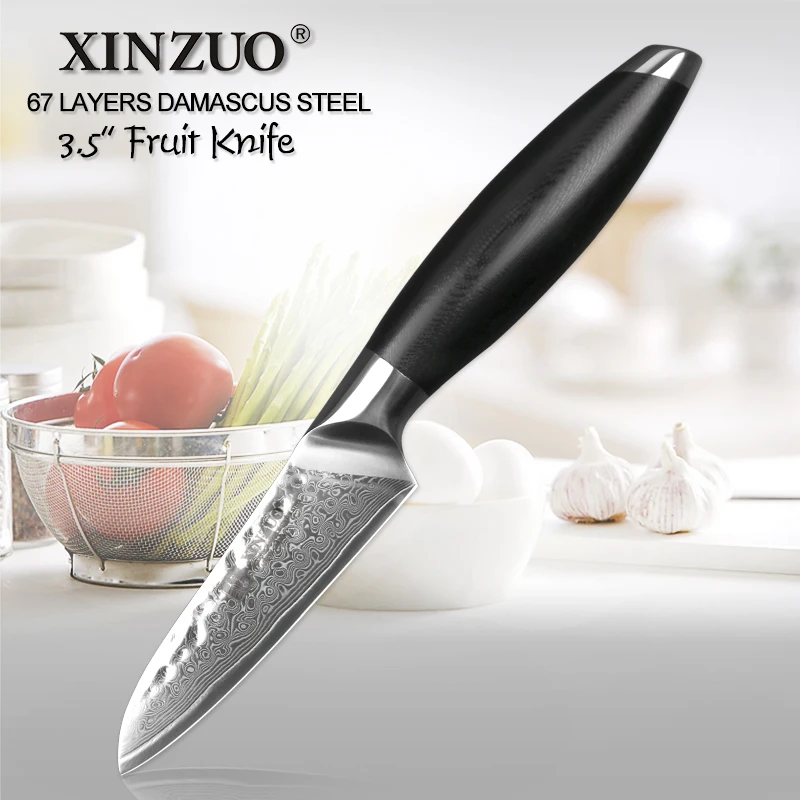 XINZUO 3 5 ''нож для очистки овощей vg10 Дамасская сталь китайские кухонные ножи нож