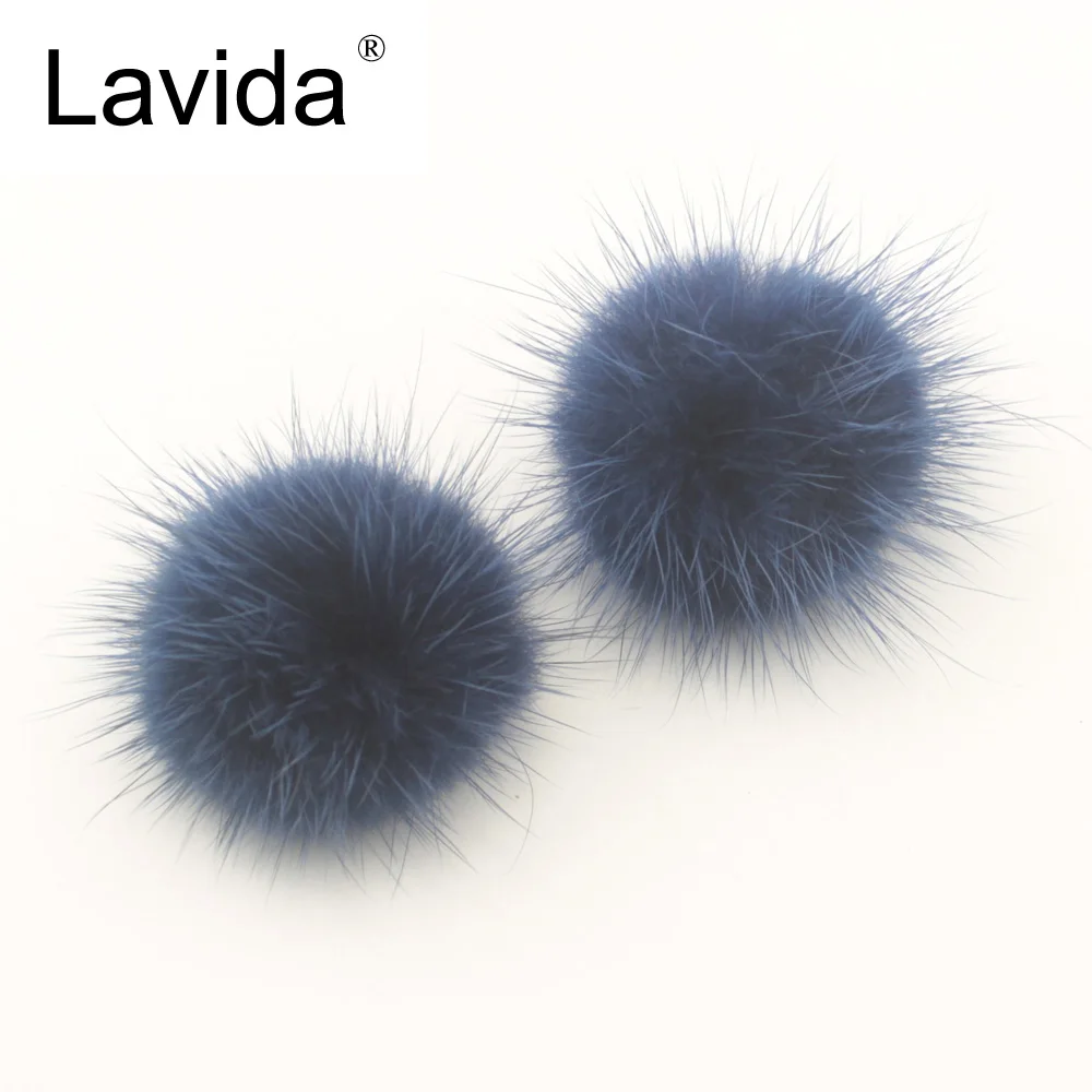 Браслет для ключей Lavida F18 10 шт. 35 мм Меховые помпоны из меха норки ожерелье сделай