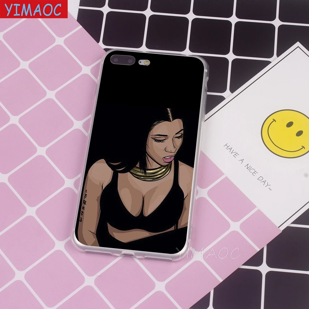 Мягкий чехол YIMAOC Rap singer Nicki Minaj из ТПУ и силикона для iPhone 8 7 6 6S Plus 5 5S SE X XR XS 11 Pro Max |