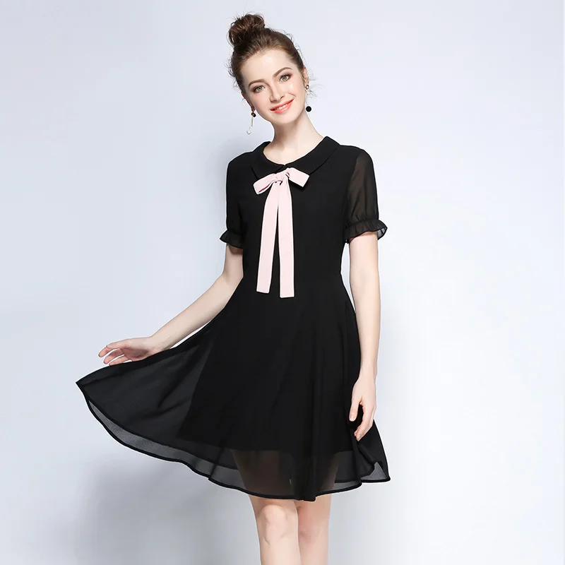 Бесплатная доставка 2017 женское милое летнее платье плюс размер Питер Пэн