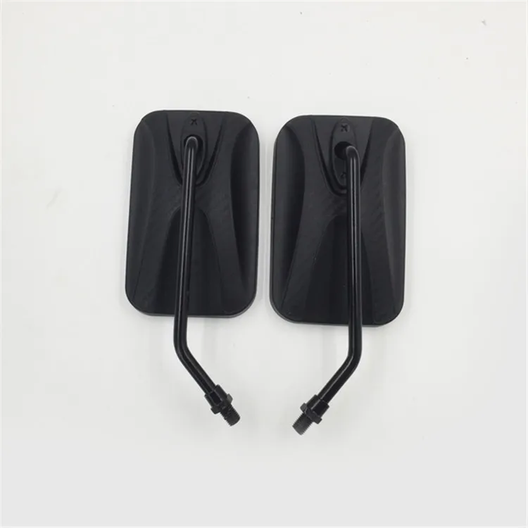 Большое черное прямоугольное боковое зеркало из углеродного волокна 10 мм 8