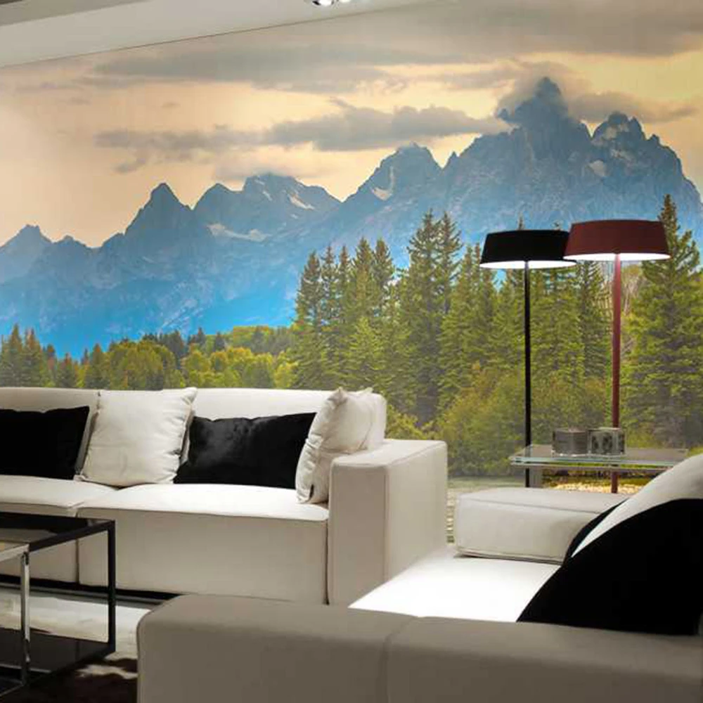 Фон для гостиной из зеленого дерева 3D обои фотообои 3d papel de pared PW1435731371|papel pared|papel de3d