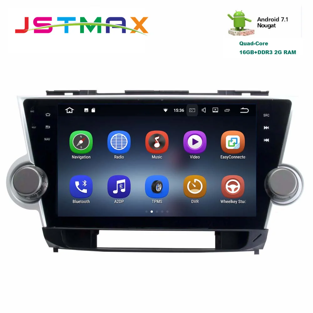 Автомобильный Android 7 1 gps Navi для Toyota Highlander 2009 2012 Авторадио навигационное головное