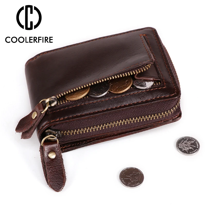 Модный кошелек для карт из коровьей кожи мужской бумажник кредитных с защитой от