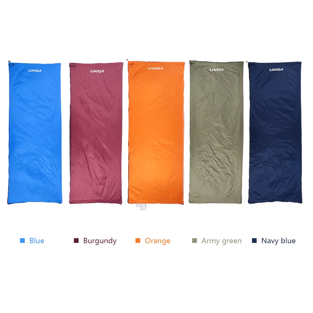 

LIXADA 190*75cm Envelope Sleeping Bag Adult Camping Outdoor Mini Walking beach Sleeping Bags Ultralight Travel Bag Spring Autumn