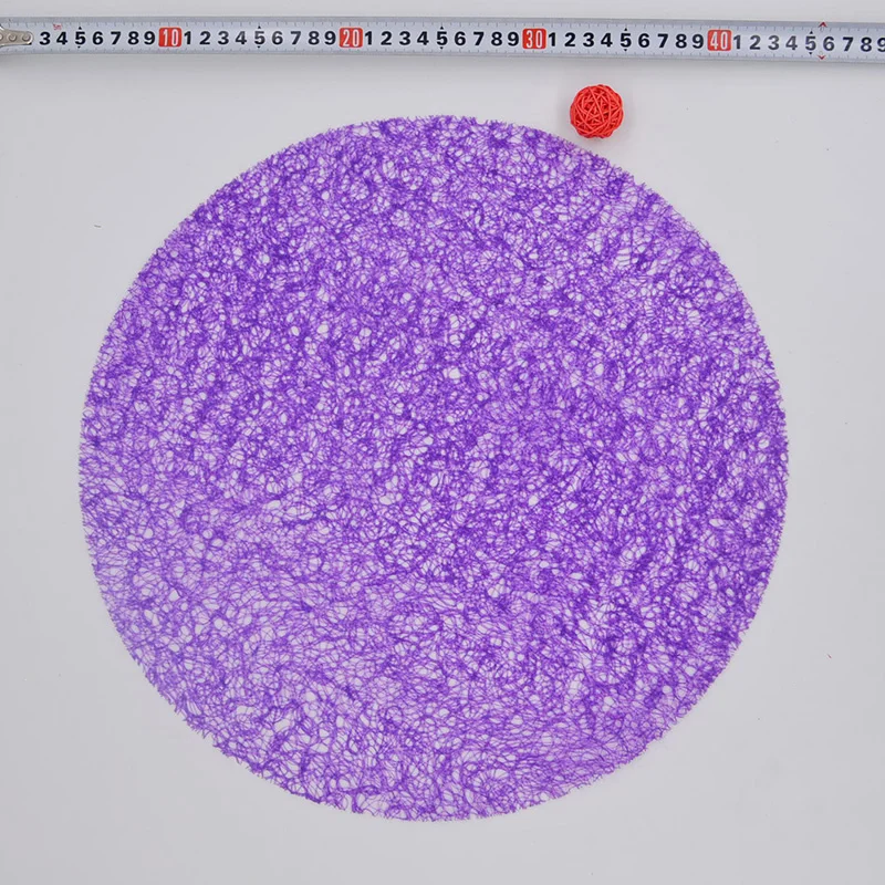 purplE 38 см круглые подставки прозрачная кристаллическая подкладка Противоскользящий пластиковый коврик для стола изоляционный коврик для столового стола 6ZB007 - Цвет: purplE