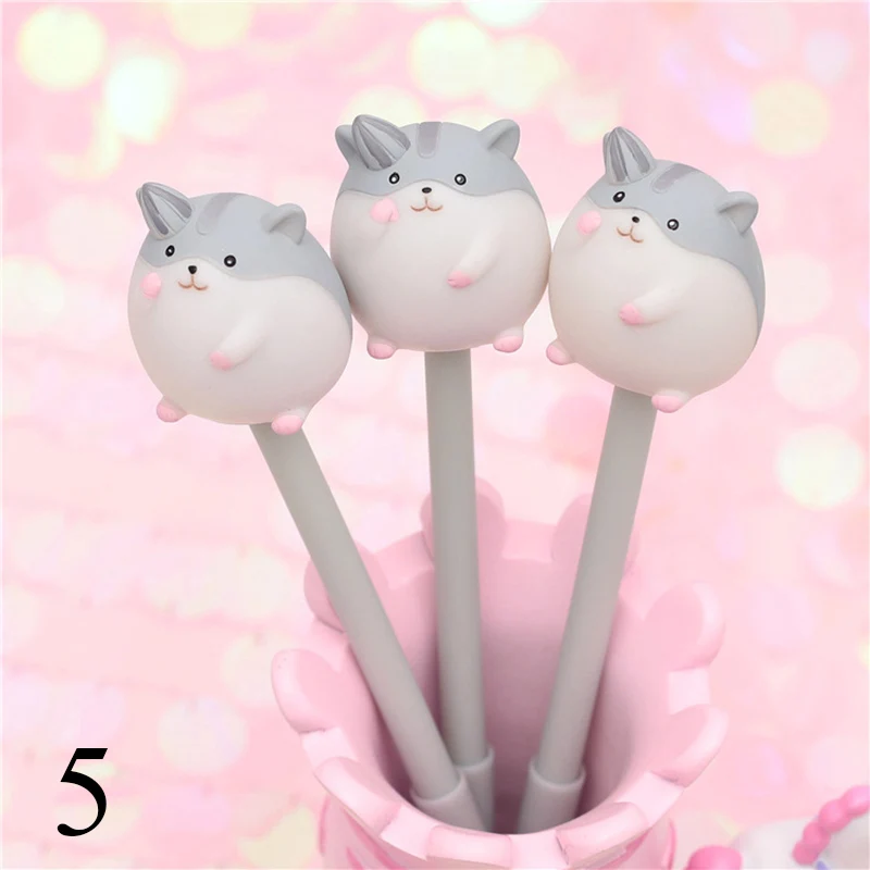 Kawaii гелевая ручка с единорогом Мультяшные животные кролик медведь нейтральная ручка прекрасный гель для девочек ручки креативные канцелярские принадлежности для школы - Цвет: 5