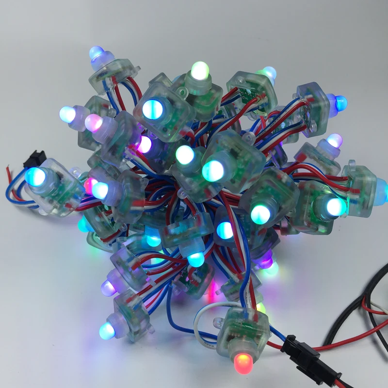 1500 шт./лот DC5V 12 мм 2811 квадратный рассеянный цифровой ws2811 адресная RGB светодиодная