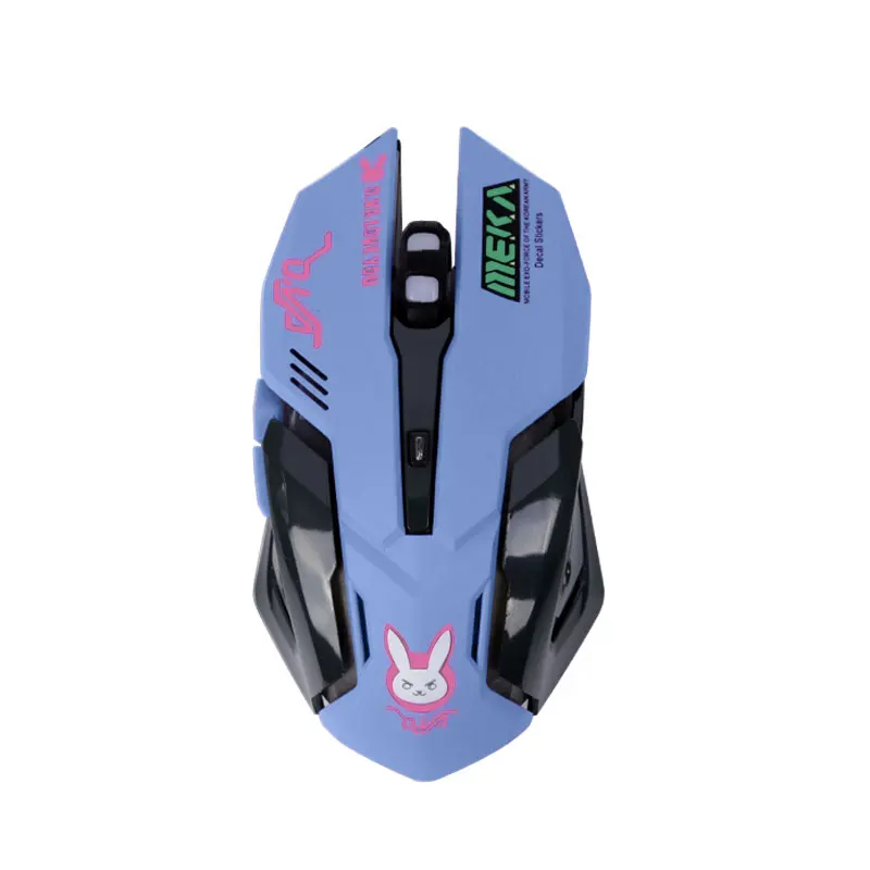 OW мышь с дышащей светодиодной подсветкой игровая D. VA Genji Reaper проводная USB