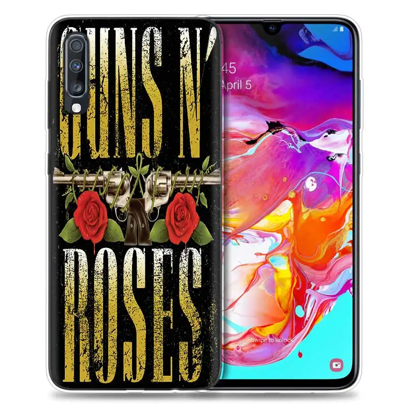 07 Пистолеты N Roses чехол для samsung Galaxy A50 A70 A80 A60 A40 A30 A20 A10 A50s A30s A20e A6 A8 плюс чехлы из ТПУ для телефона с отделениями для карт - Цвет: 07