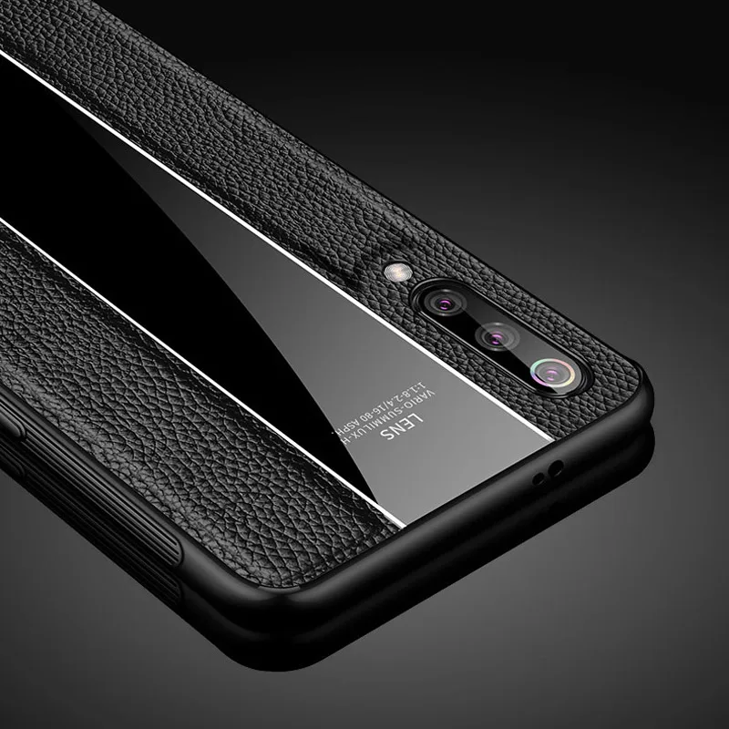 For Xiaomi Mi 9 Case Genuine Leather Phone Bag SE Porsche Design TPU Edge Glass Cover Mi9 |