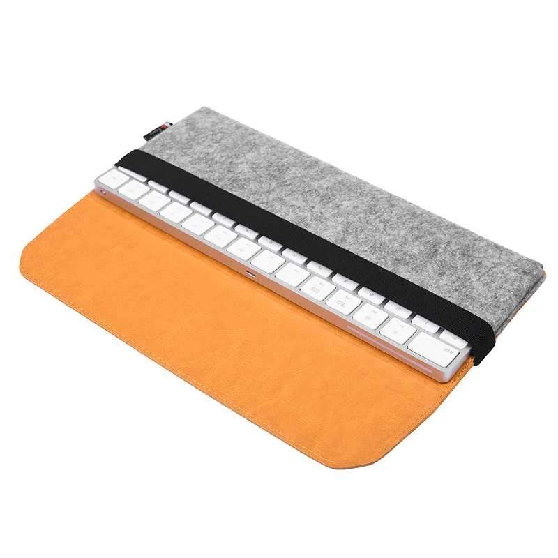 New Waterproof PU with Felt Keyboard Dust Cover Case Storage Bag Applicable Apple Magic2 Keyboard FC133