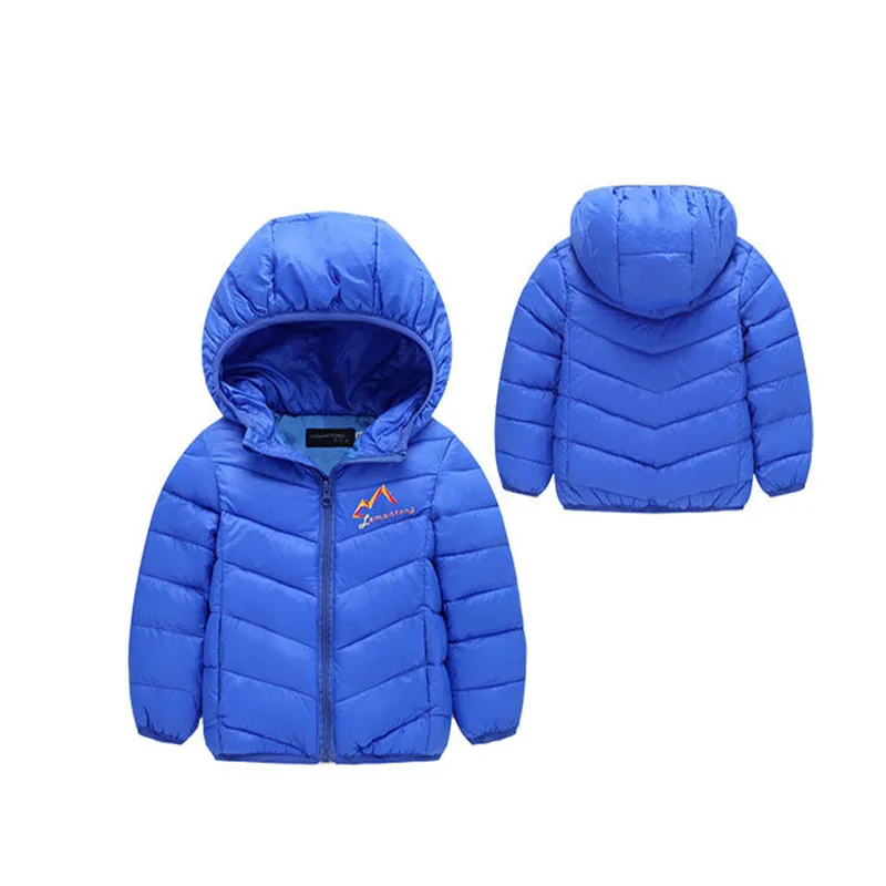 Теплые Перо Подпушка детские зимние пальто подкладкой Костюмы От 3 до 10 лет