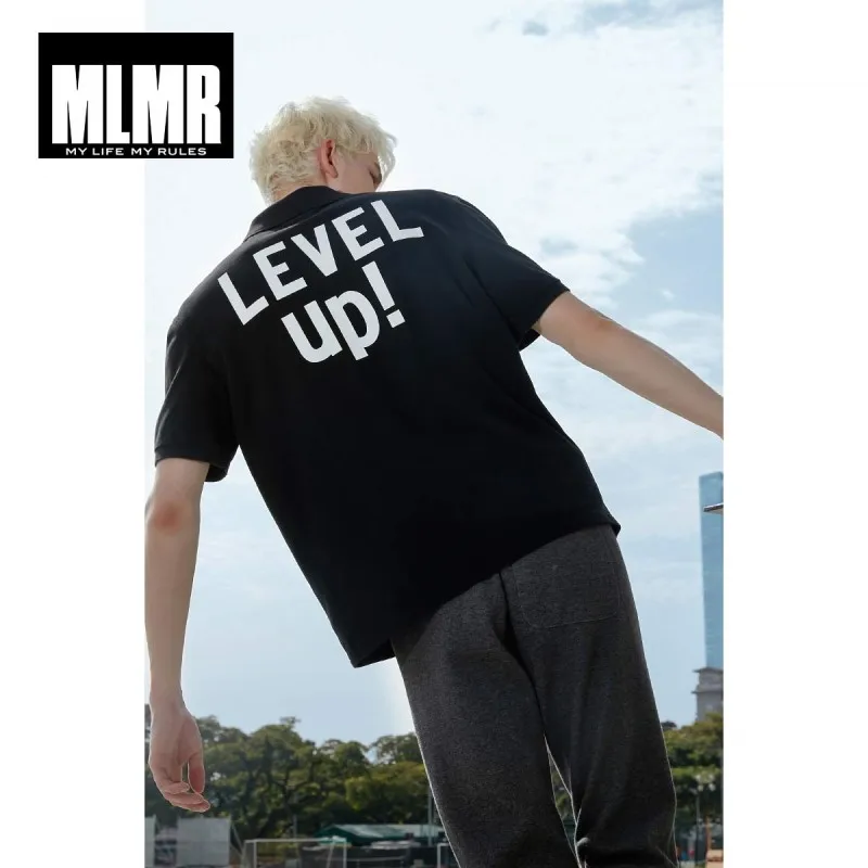 Мужская Уличная одежда MLMR из 100% хлопка с буквенным принтом короткими рукавами и