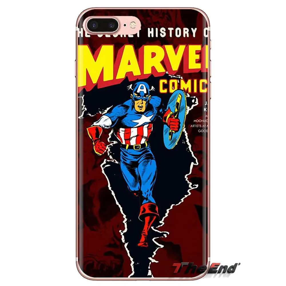 Transparent Soft Cases Covers marvel Captain America For Huawei Mate Honor 4C 5C 5X 6X 7 7A 7C 8 9 10 8C 8X 20 Lite Pro |
