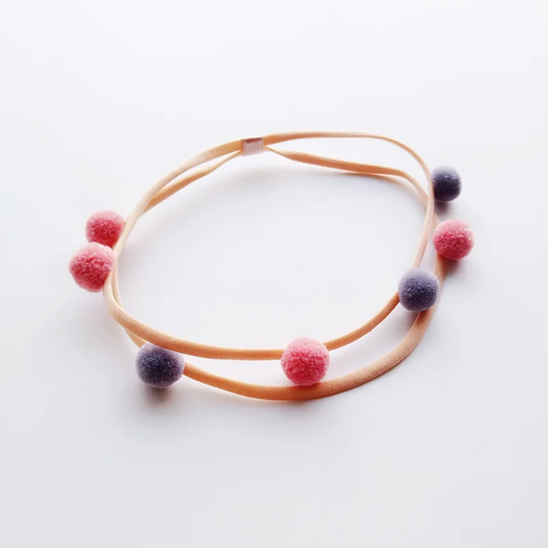 Новинка повязка на голову с помпоном Сказочная эластичная лента для волос