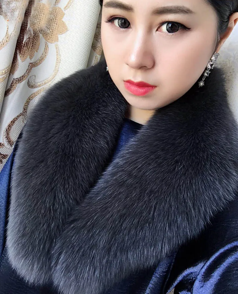 Зимний женский шарф из натурального меха лисы FFS002|scarf wrap|fur scarfreal fur scarf |