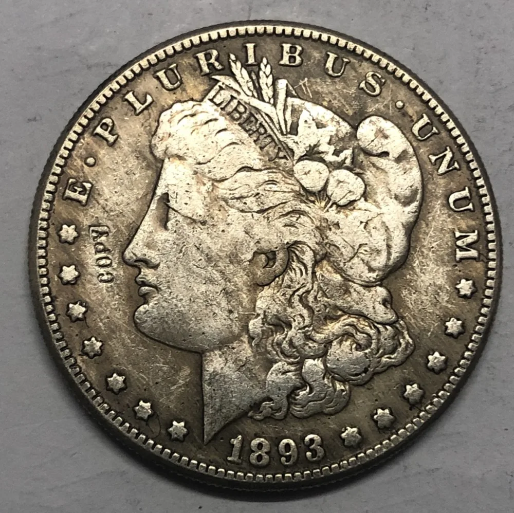 1893 (P.S.O) Соединенные Штаты Morgan One Dollar Посеребренная копия монеты (Выберите любой