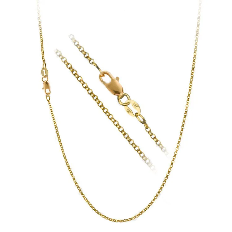 

1PC Nice Accessories Findings 16"-30" Necklace Chains O Genuine Gold Filled Link Rolo Chain+Lobeter Clasp Pendant Cheap