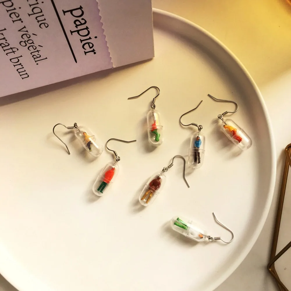 Fashion Capsule Earring Mini Space Creative Dangle Funny Gift For Women Girls | Украшения и аксессуары