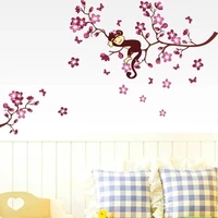 sweet romance peach tree the sitting room bedroom of children sofa background decoration huaqiang cartoon landscape photo wall