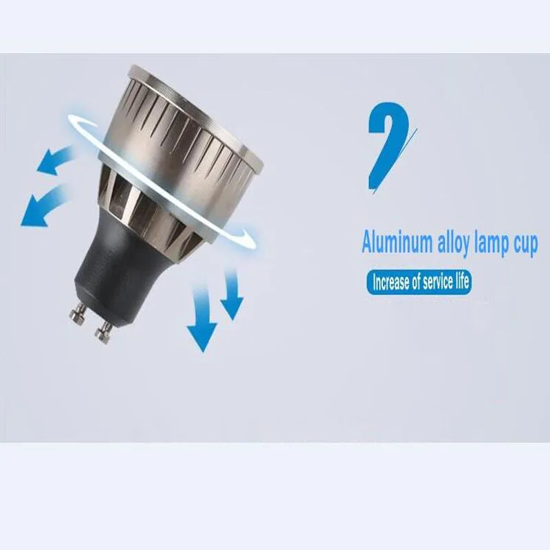 Светодиодный светильник MR16 GU10 E27 9W 12W 15W 20W 110V 85 265V точечная лампа диаметр Яркий