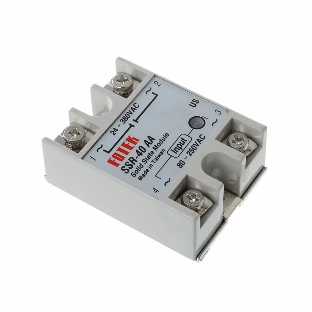 Твердотельный релейный модуль SSR 40AA 40A 250V 3 32V DC вход 24 380VAC выходные источники