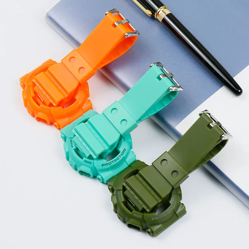 Резиновый ремешок для часов Casio аксессуары спортивных с водонепроницаемой