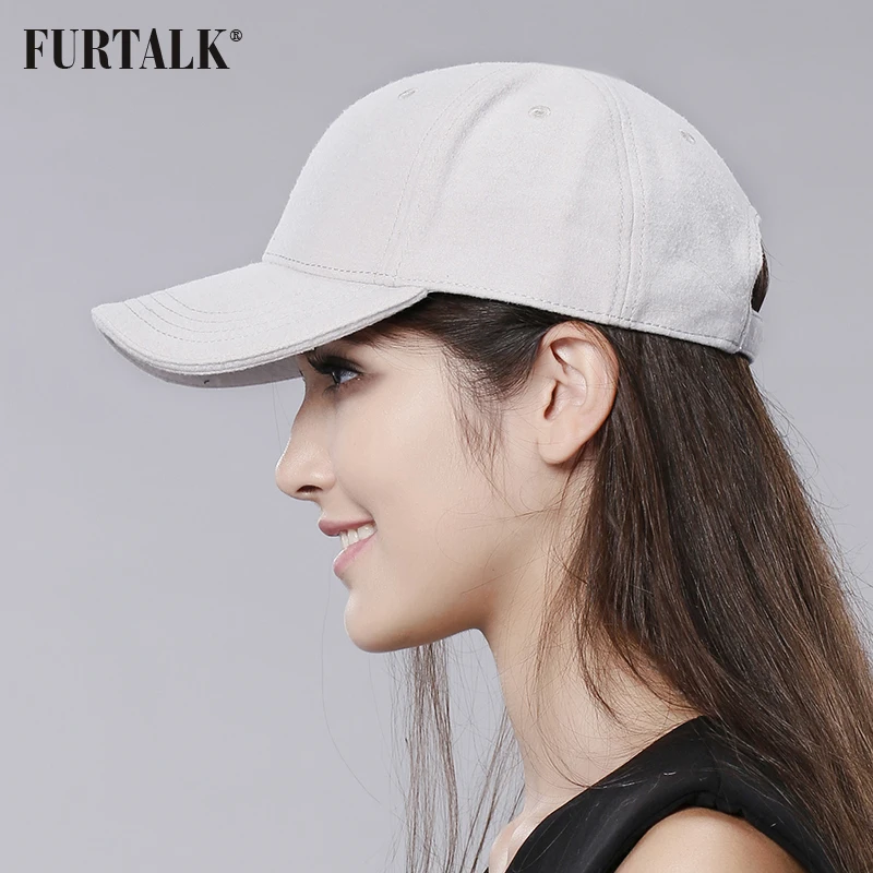 FURTALK шерсть бейсбольные шапки для женщин черные Snapback модные бейсболки мужчин хип