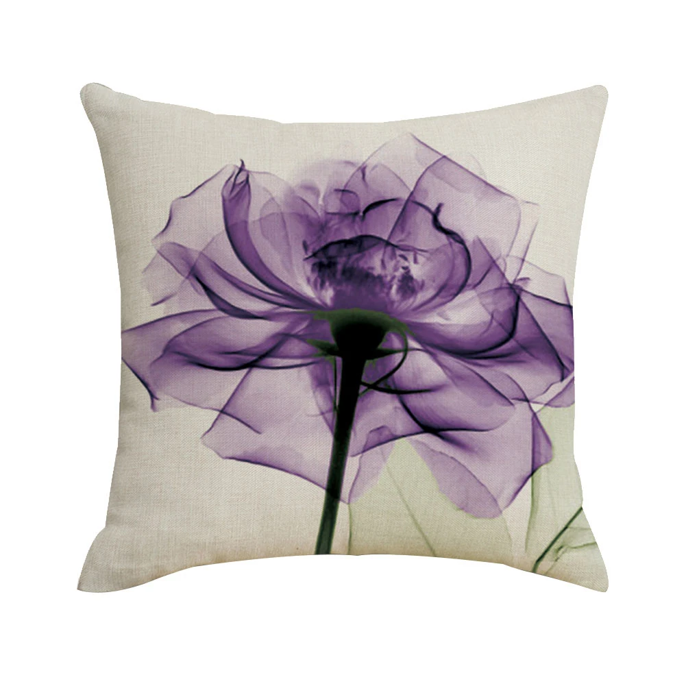 Свежий Тюльпан Цветок Подушка с узором в виде Квадратов чехол подушка для дивана