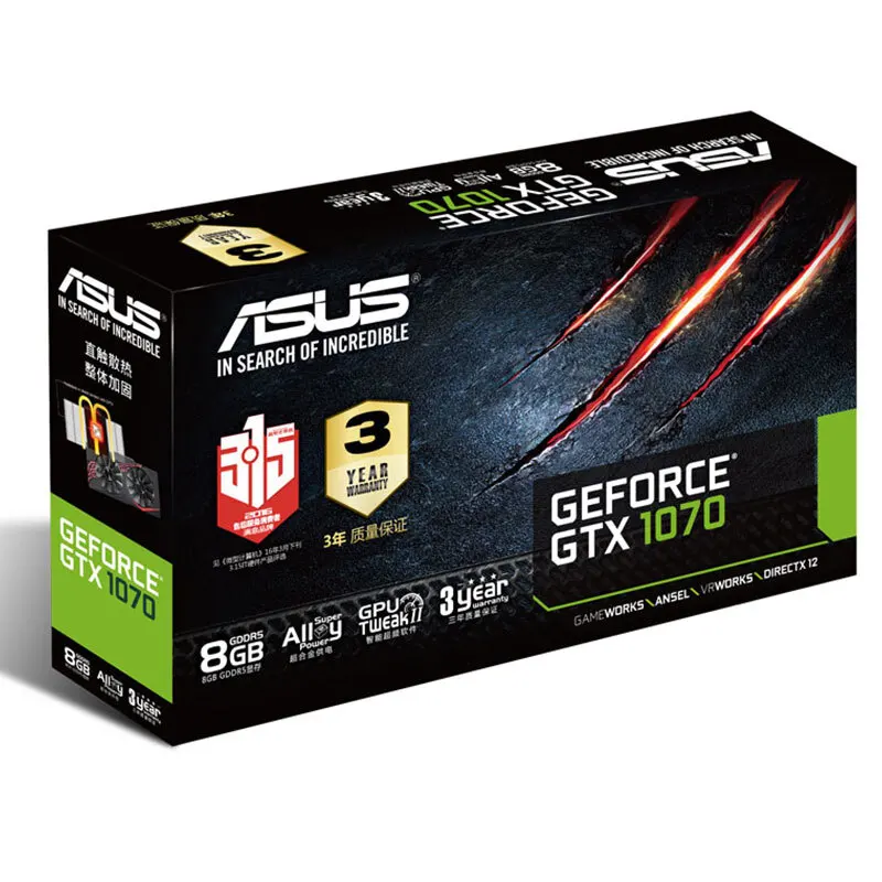 Игровая графика ASUS GTX1070-O8G-GAMING GTX1070 Ice Knight