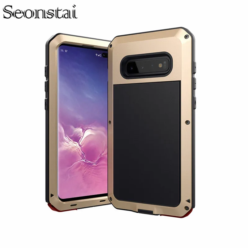 Роскошные Doom Броня Heavy Duty чехол для samsung S10 S10Plus примечание 9 Алюминий Металл