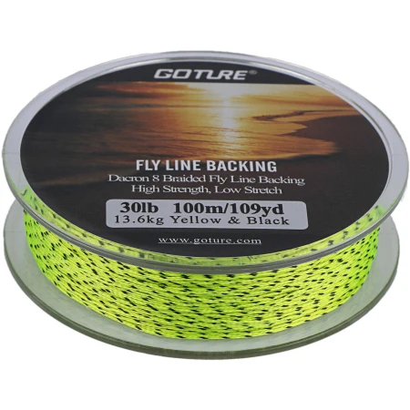 Yellow-Black 30LB Goture 20 фунтов линия для мух 100 м/109Yrd 8 нитей лавсановая плетеная леска желтый и черный двойной цвет подложка линия для ловли нахлыстом - Цвет: Yellow-Black 30LB