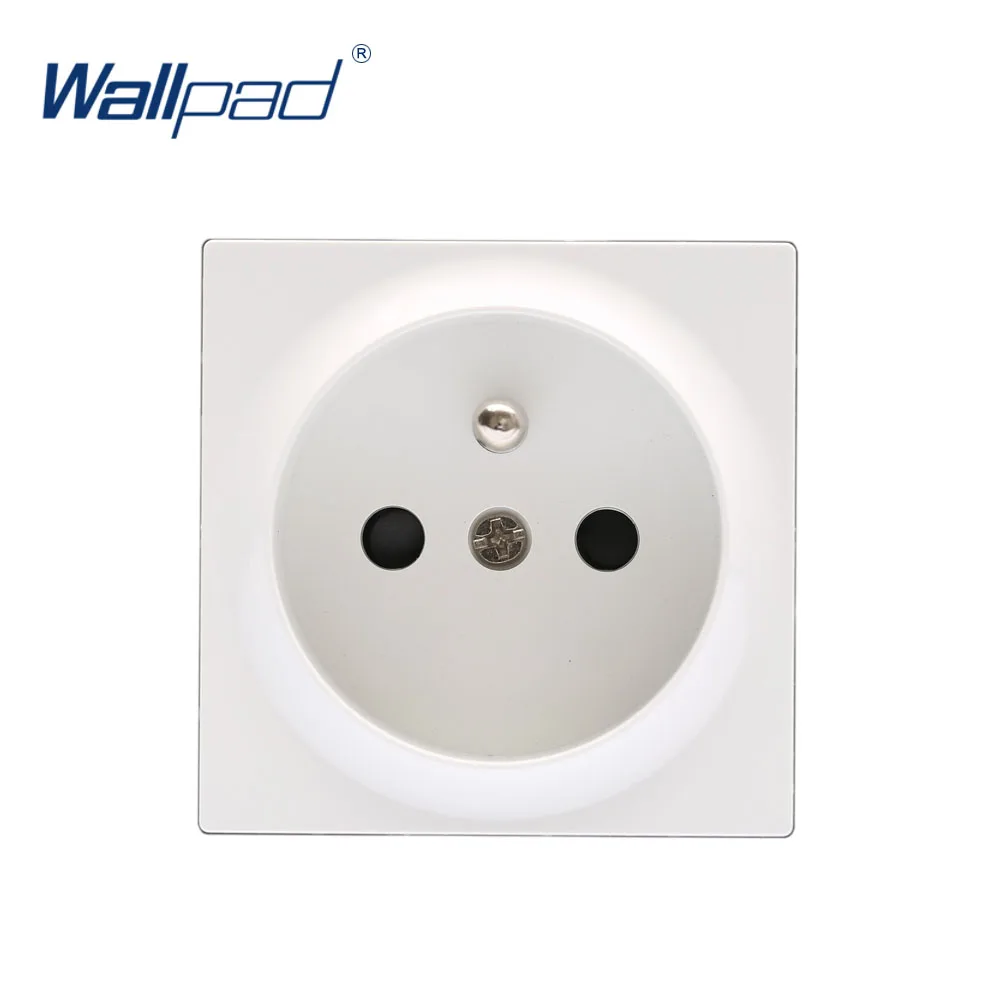 Wallpad Luxury EU French Socket Electric Outlet Function Key For Wall White And Black Plastic Module Only